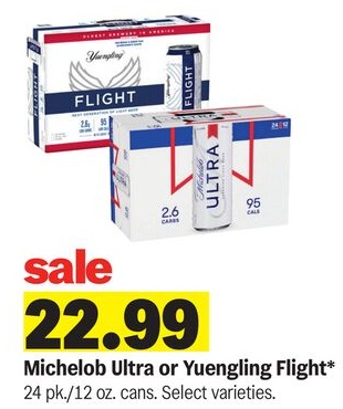 Michelob Ultra or Yuengling Flight*