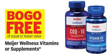 Meijer Wellness Vitamins or Supplements