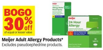 Meijer Adult Allergy Products*