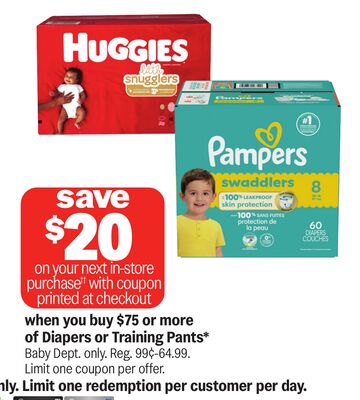 Diapers or Training Pants*