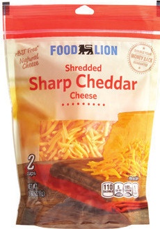 Food Lion Shredded or Natural Cheese Slices