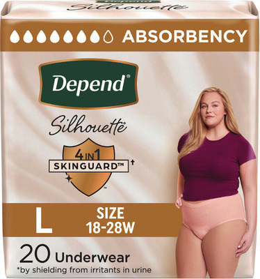Depend Women's Large Silhouette Underwear