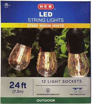 H-E-B Outdoor LED 24 ft. String Lights