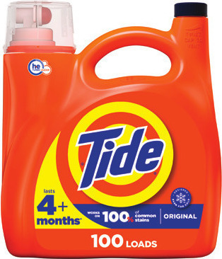 Tide Liquid, 83 - 100 loads, or Tide PODS Laundry Detergent 45 - 76 ct. or Tide PODS, 18 - 31 ct. Downy or Gain In-Wash Scent Booster Beads 10.2 - 13 oz., Downy or Tide Rinse, 36.7 oz., or Bounce, Downy or Gain Dryer Sheets 60 - 240 ct.
