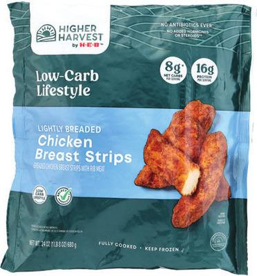 Higher Harvest by H-E-B Lightly Breaded Chicken Bites or Strips