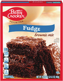 Betty Crocker Cake Mix 13.25-15.25 oz., Brownie Mix or Frosting 16.3 oz. or Lower Sugar Yellow Cake Mix 12-16 oz.