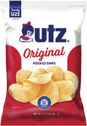 Utz Potato Chips 7.75-8 oz. Utz Pretzels 12-16 oz.,
