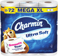 Charmin Bath Tissue 12 ct. Mega Roll XL or 9 ct. Mega Roll XXL or Bounty Paper Towels 6 ct. Triple Roll