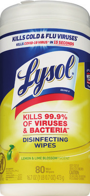 Lysol disinfecting wipes 75-80 ct. or Finish Powerball Ultimate tabs 11 ct.