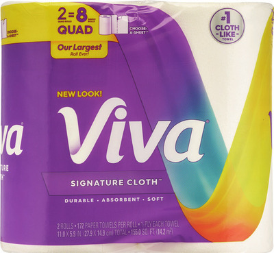 Cottonelle 9 mega rolls or Viva 2 quad rolls