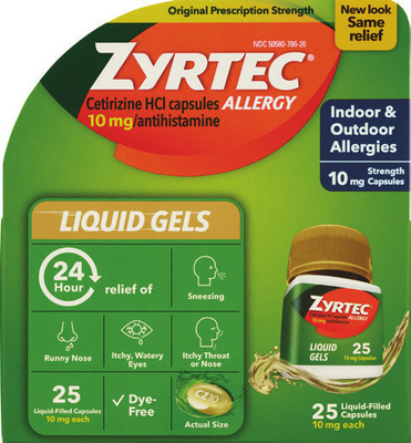 Adult Zyrtec 24-35 ct., children's 8 oz or 24 ct.