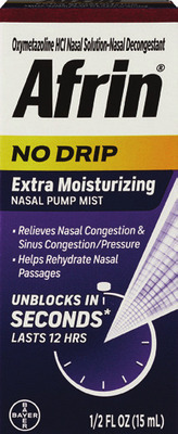 ALL Afrin Cold, allergy spray 0.5 oz, Saline Daily Care 4.5 oz, Alka-Seltzer Plus or Coricidin HBP cold relief