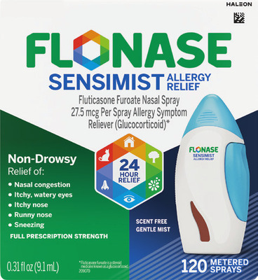 Adult Flonase 144 sprays or Sensimist 120 sprays