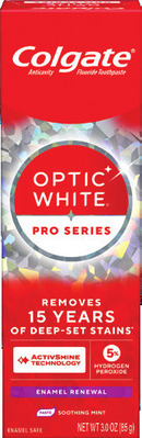 Colgate Optic White 3 oz, Total value pk. paste, 360º, Total Active Prevention, Gum Health or Sensitive/Gum Expert manual 2 ct. brush