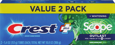 ANY Crest toothpaste 2 pk., Oral-B toothbrush 2-4 pk., floss 2-3 pk., picks 60-150 ct. or Fixodent 2 pk.