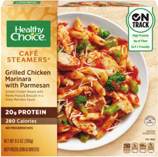Healthy Choice Café Steamers Beef Teriyaki or Chicken Marinara