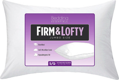 Bedding Essentials Extra Firm & Lofty Bed Pillow