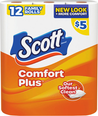 Scott Comfort Plus 12 Family Rolls or Soft Lavender Bath Tissue 6 Rolls