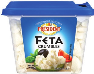 PRESIDENT CRUMBLED FETA CHEESE