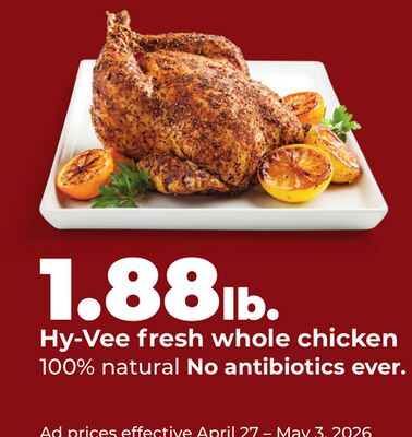 Hy-Vee fresh whole chicken