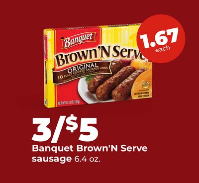 Banquet Brown'N Serve sausage