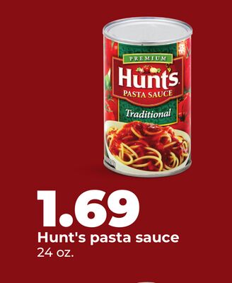 Hunt's pasta sauce