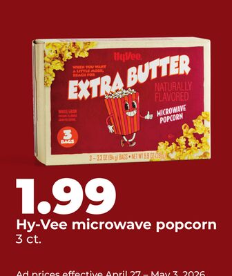 Hy-Vee microwave popcorn