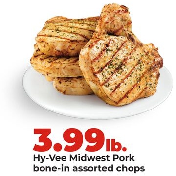 Hy-Vee Midwest Pork bone-in assorted chops