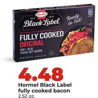Hormel Black Label fully cooked bacon
