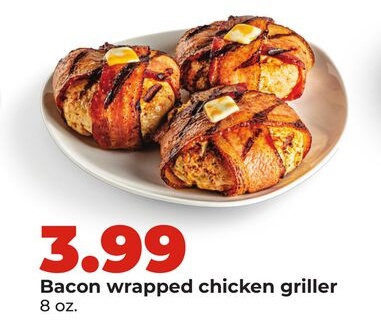 Bacon wrapped chicken griller