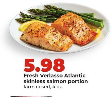 Fresh Verlasso Atlantic skinless salmon portion