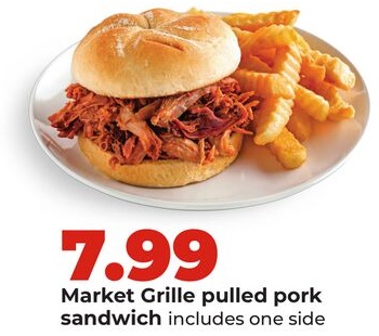 Market Grille pulled pork sandwich