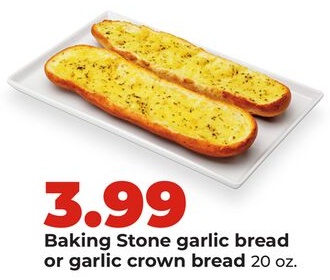 Baking Stone garlic bread or garlic crown bread