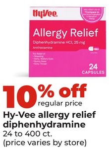 Hy-Vee allergy relief diphenhydramine