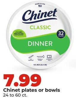 Chinet plates or bowls