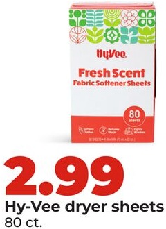 Hy-Vee dryer sheets