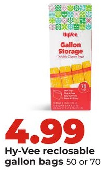 Hy-Vee reclosable gallon bags