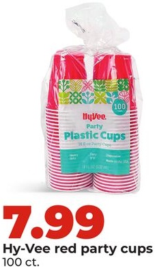 Hy-Vee red party cups