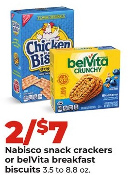 Nabisco snack crackers or belVita breakfast biscuits