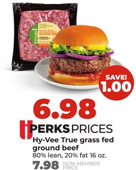 Hy-Vee True grass fed ground beef