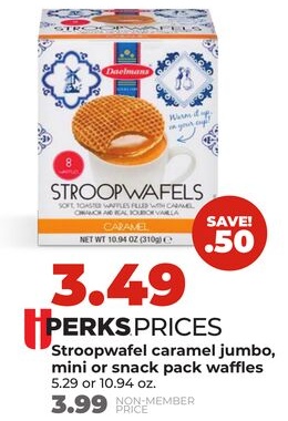 Stroopwafel caramel jumbo,mini or snack pack waffles