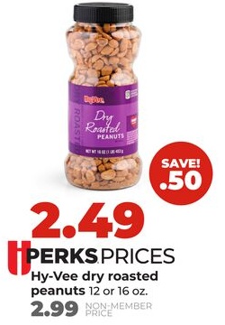 Hy-Vee dry roasted peanuts
