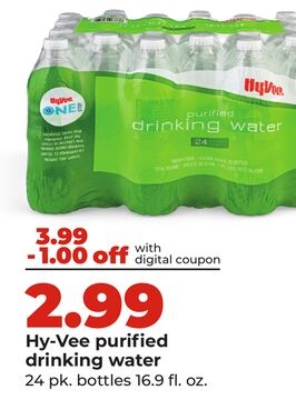 Hy-Vee purified drinking water