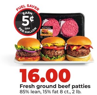 Fresh ground beef patties