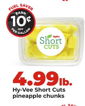 Hy-Vee Short Cuts pineapple chunks