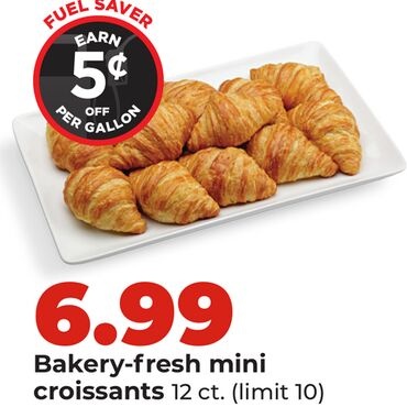 Bakery-fresh mini croissants