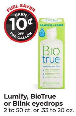 Lumify, BioTrue or Blink eyedrops