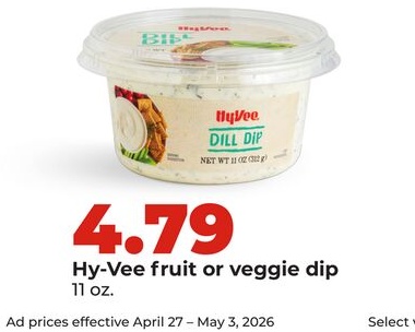 Hy-Vee fruit or veggie dip