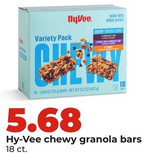 Hy-Vee chewy granola bars