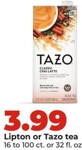 Lipton or Tazo tea